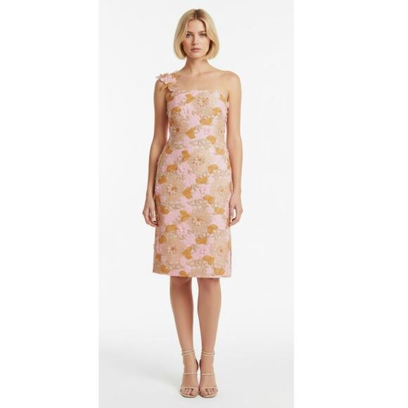 Anthropologie Floral Applique Dress 2 Pink NWT - Picture 10 of 11